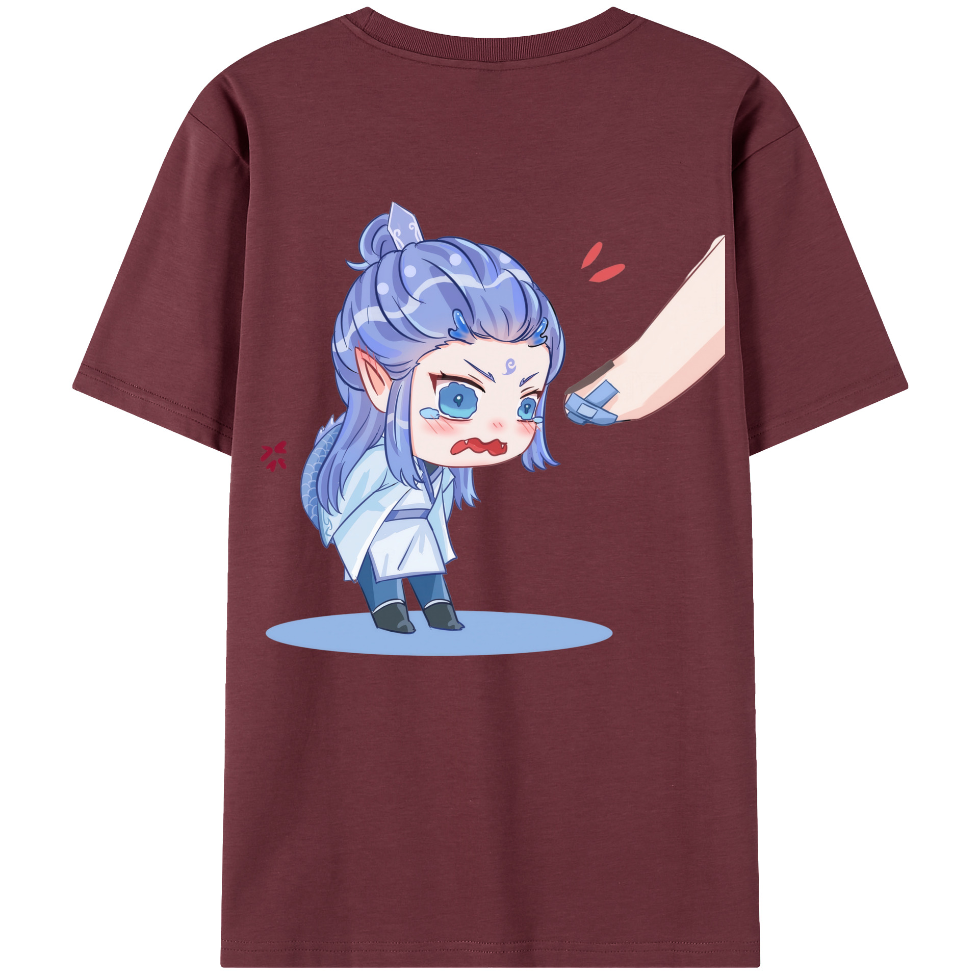 （画像用） Ne Zha 2 ナタ 魔童の大暴れ 綿100％半袖Tシャツ（背面プリント）